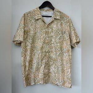 Columbia PFG Vented Fishing Shirt Hawaiian Palm Summer Island Size Medium